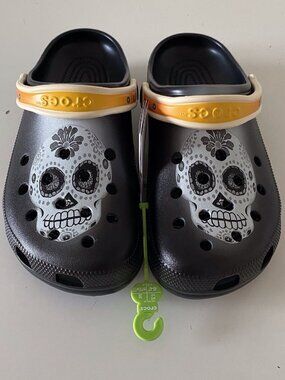 Crocs Day Of The Dead Classic Clogs Skull 212109-0C4 Dia De Muertos Men’s Sz 12